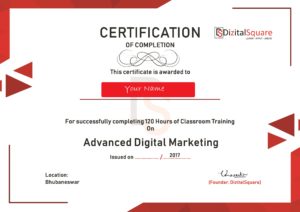 Digital Marketing Certificate DizitalSquare