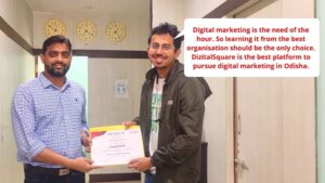 Arnab Receiving Digital Marketing Certificate