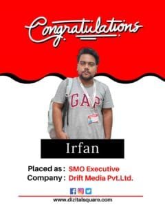 Irfan Placed as Social Media Optimization in Bhubaneswar