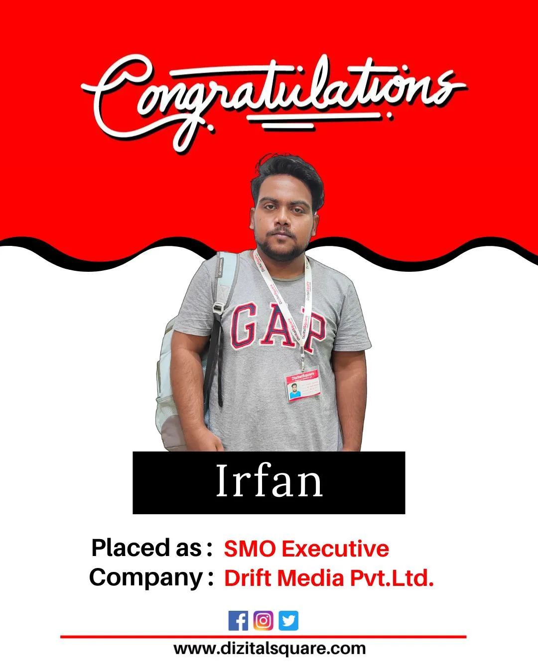 Irfan Placed as Social Media Optimization in Bhubaneswar