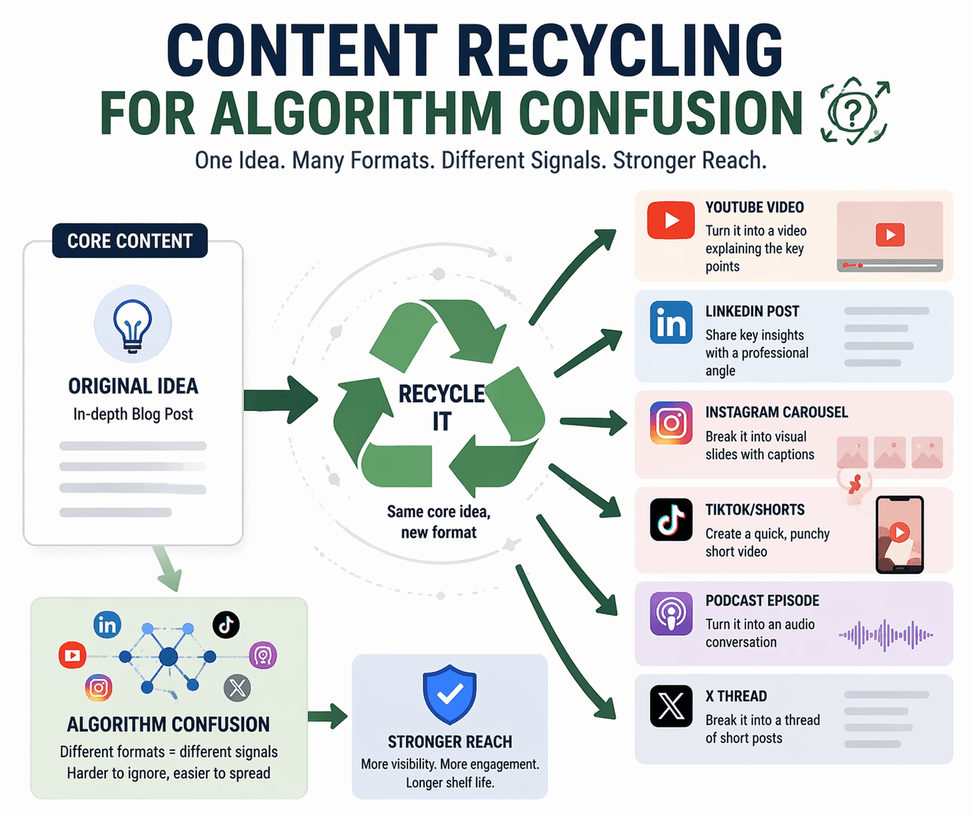 content recycling for algorithm confusion image