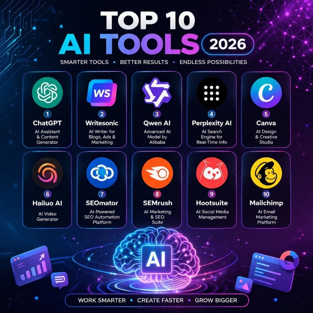 Top 10 Best AI Tools For Digital Marketing 
